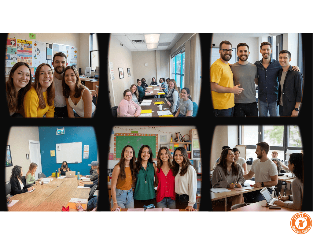Spanish students collage